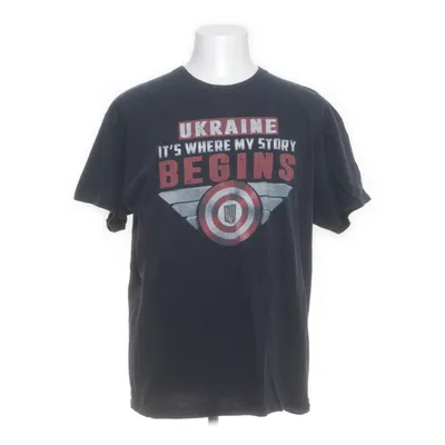 T-shirt (Blå, Flerfärgad) från Gildan Bomull