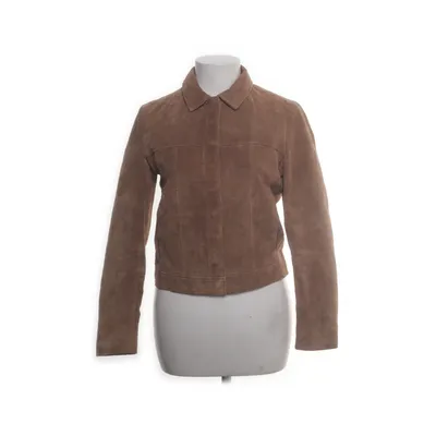 Veste en cuir (Marron) de Mango Polyester, Cuir