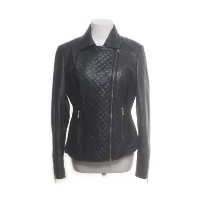 Leather jacket (Black) from Jilani Collection Polyester, Leather