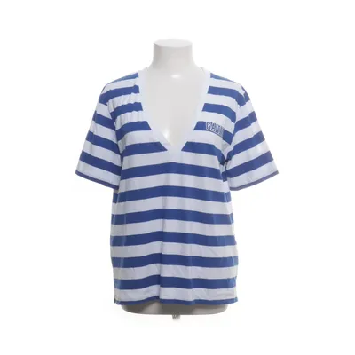 Top (White, Blue) from Ganni Recycled cotton, Recycled polyester