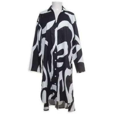 Shirt dress (Black, White) from Stylewe Polyester