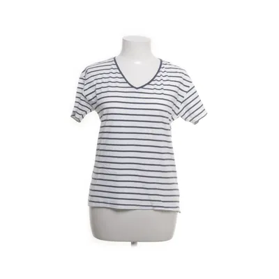 Top (White, Blue) from Mango Basics Cotton