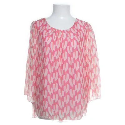 Bluse (Pink, Flerfarvet) fra Designed by 2-Biz Polyester, Silke, Viscose