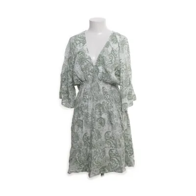 Dress (White, Green) from Pepperts Viscose