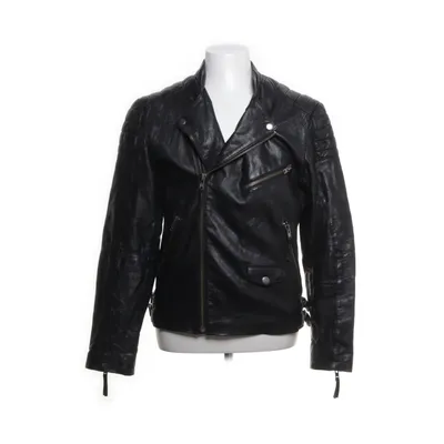 Bikerjakke (Sort) fra Emilio Læder, Polyester, Bomuld
