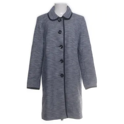 Coat (Blue, White) from Flare Collection Cotton, Elastane, Polyester, Viscose