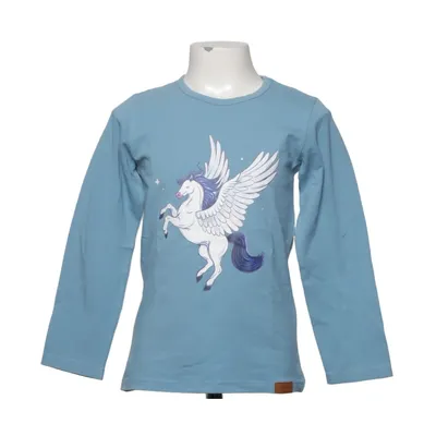 Langærmet t-shirt (Blå) fra Walkiddy Elastan, Økologisk bomuld