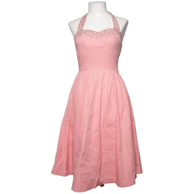 Halterneckklänning (Rosa, Vit) från Lindy Bop Bomull, Elastan
