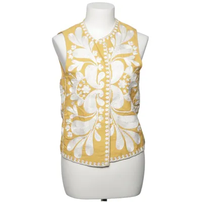 Vest (Gul, Hvid) fra Zara Bomuld, Polyester, Viscose