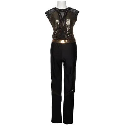 Jumpsuit (Schwarz, Gold) von Beyond Retro Elasthan, Polyamid, Polyester