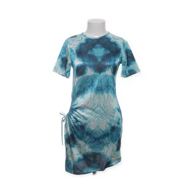 Jurk (Blauw, Wit, Meerkleurig) van Boohoo Elastaan, Polyester