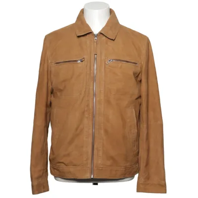 Leren jack (Bruin) van Hechter Leer, Polyester, Viscose