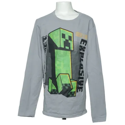 Långärmad t-shirt (Grå, Flerfärgad) från Minecraft Bomull