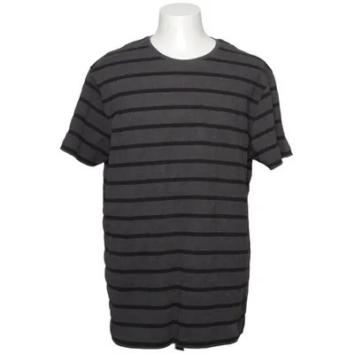 T-shirt (Grå, Sort) fra Dressmann Bomuld, Polyester