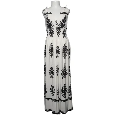 Robe longue (Blanc, Noir) de Elissa Élasthane, Polyester