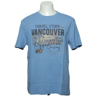 T-shirt (Blauw) van Man's World Katoen