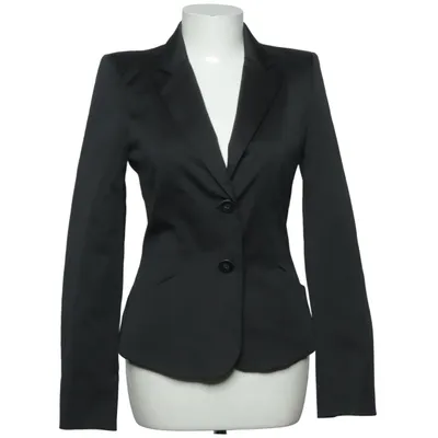 Blazer (Black) from Mango Moments Cotton, Elastane, Polyester