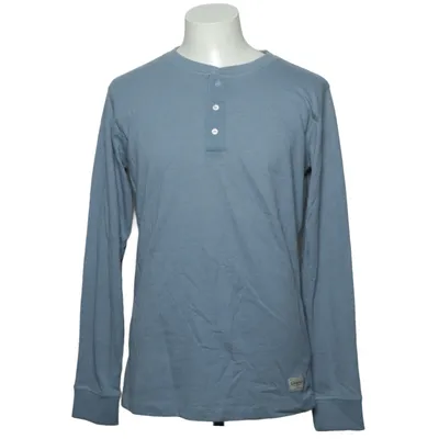 Henley shirt (Blauw) van Lindbergh Katoen, Polyester