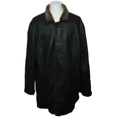 Veste en peau de mouton retournée (Noir) de Barisal Cuir
