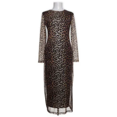 Maxikjole (Brun, Sort) fra Mango Elastan, Polyester