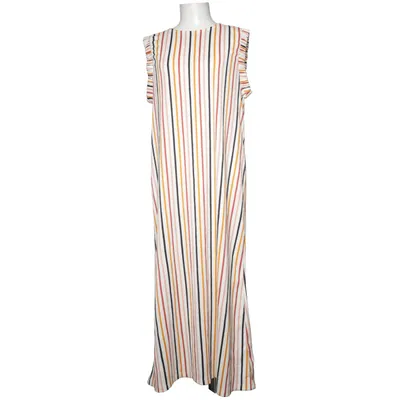 Maxi dress (White, Multicolored) from Sfera Collection Elastane, Polyester