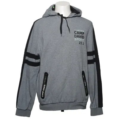 Sweat à capuche (Gris, Noir) de Camp David Coton, Polyester