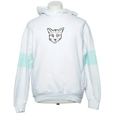 Capuchon sweater (Wit, Groen) van Pari Katoen, Polyester