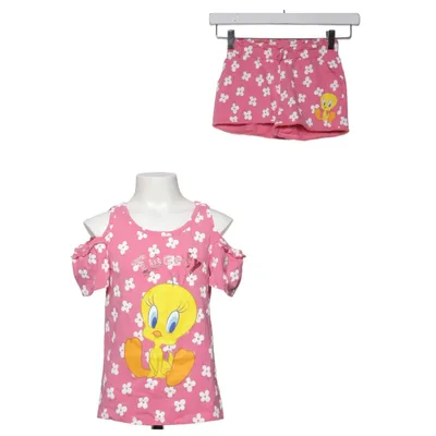 Sæt (Pink, Hvid, Gul) fra Looney Tunes Bomuld