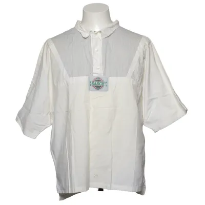 Kortärmad skjorta (Vit, Grå) från Sasch Bomull