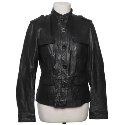 Leather jacket (Black) from Oakwood Cotton, Leather, Polyester