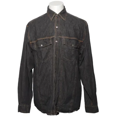 Denim blouse (Zwart) van Basic 192 Katoen