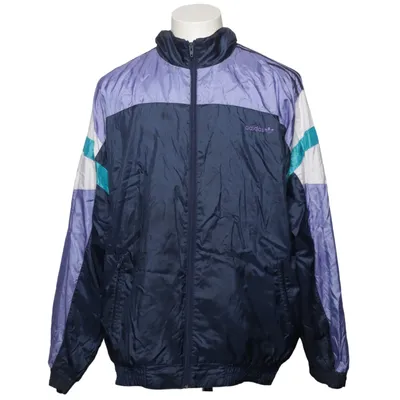 Træningsjakke (Blå, Flerfarvet) fra Adidas Bomuld, Polyamid, Polyester