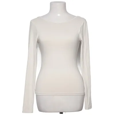 Lange mouwen shirt (Beige, Wit) van H&M Basic Polyamide, Elastaan