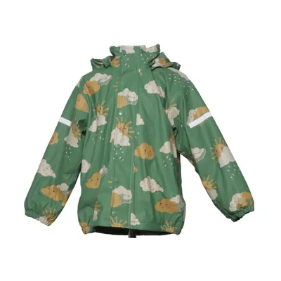 Regenjack (Groen, Geel, Wit) van Fix by Lindex Polyester, Polyurethaan