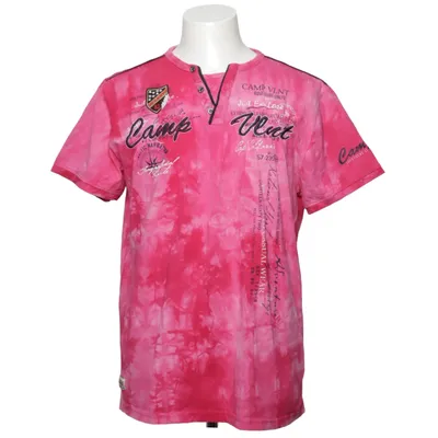 Henley shirt (Pink) from Violento Cotton, Elastane