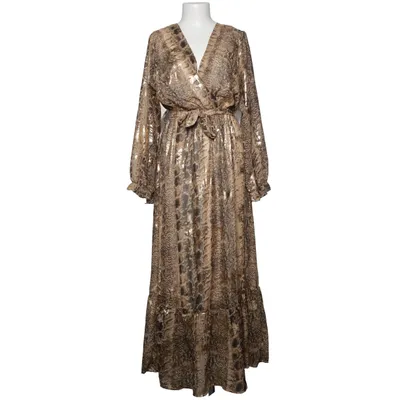 Långklänning (Brun, Guldfärgad) från Jus de Pom Polyester