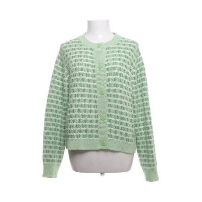 Cardigan (Green, White) from Darling Harbour Polyester, Acrylic, Cotton
