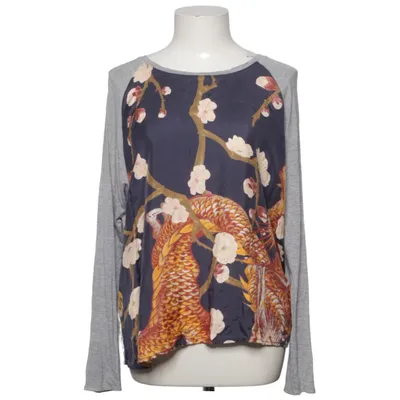 Long sleeve T-shirt (Gray, Blue, Multicolored) from Anni Carlsson Silk, Viscose, Elastane