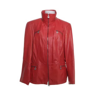 Leren jack (Rood) van Gerry Weber Acetaat, Leer
