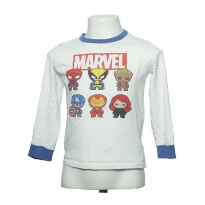 Långärmad t-shirt (Vit, Blå, Flerfärgad) från H&M x Marvel Bomull