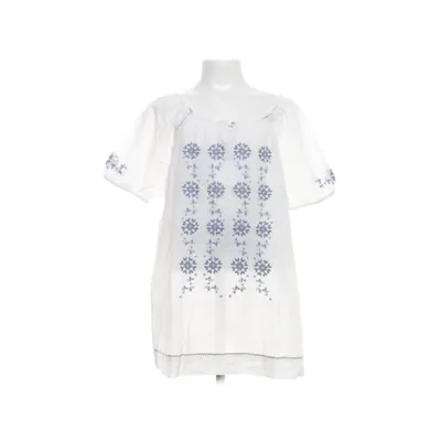Blouse (White, Blue) from Johnnie B Cotton