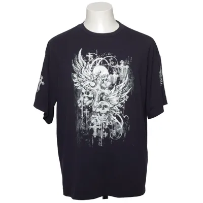 T-shirt (Black) from Romwe Cotton, Elastane, Polyester