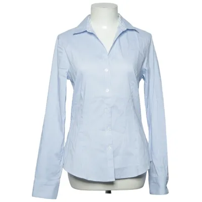Shirt (Blauw, Wit) van H&M Katoen, Elastaan, Polyamide, Polyester