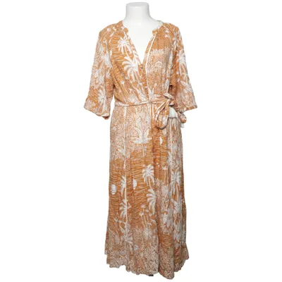 Wrap dress (Brown, White) from Desmond & Dempsey x H&M