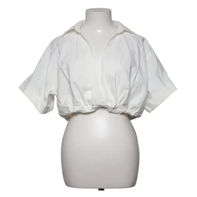Crop top (Vit) från Zara Bomull, Elastan, Linne, Polyamid
