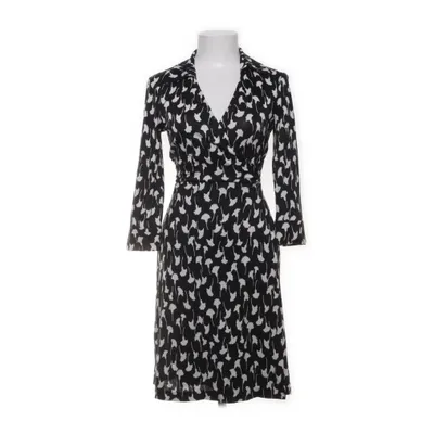 Omlottklänning (Svart, Vit) från Diane von Furstenberg Vintage Silke