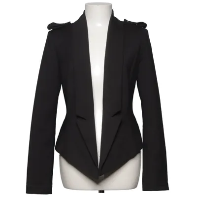 Blazer (Zwart) van Simple Acetaat, Katoen, Elastaan, Polyester
