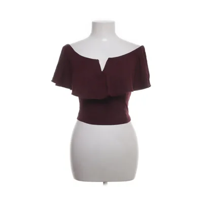 Crop top (Röd) från Bershka Bomull, Elastan, Modal