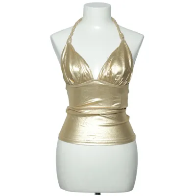 Halter neck top (Gold) from Saltabad Elastane, Polyamide