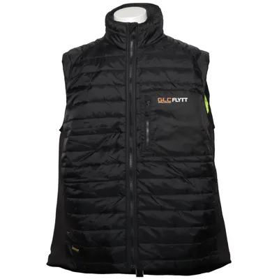 Outdoor vest (Zwart, Geel) van Snickers Workwear Elastaan, Polyamide, Polyester
